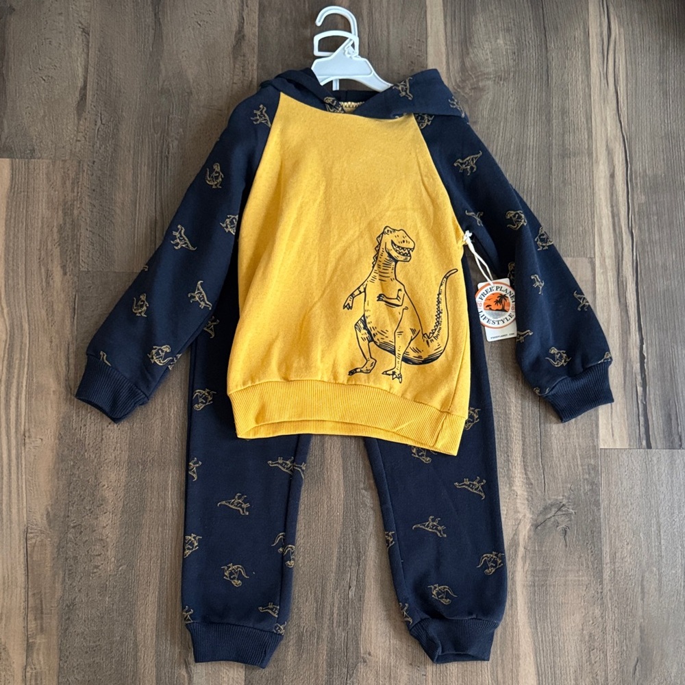 Free Planet Dinosaur Hoodie and Pants Set